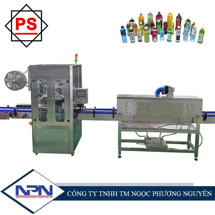 Dây chuyền bọc màng co cho chai, đồ uống, thực phẩm Dây chuyền bọc màng co cho chai, đồ uống, thực phẩm