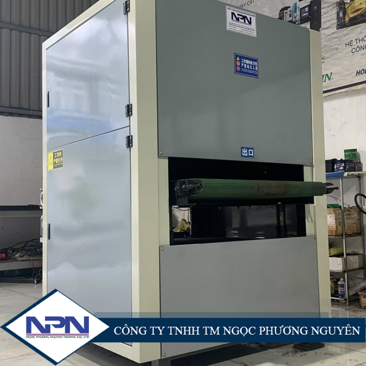 Máy mài bavia tấm - 2 trạm - đai nhám Máy mài bavia tấm - 2 trạm - đai nhám
