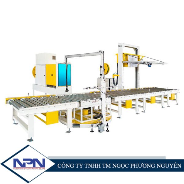 Dây chuyền đóng đai ngang, dọc kiện hàng tự động