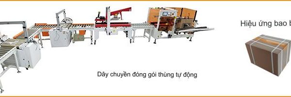Dây chuyền tự động dựng, dán và niêm phong thùng carton