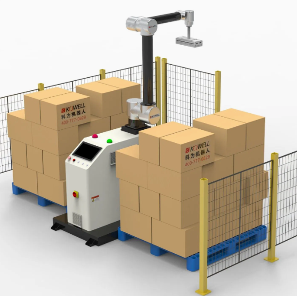 Trạm robot công nghiệp – xếp dỡ thùng carton tự động, hiệu quả cao Trạm robot công nghiệp – xếp dỡ thùng carton tự động, hiệu quả cao