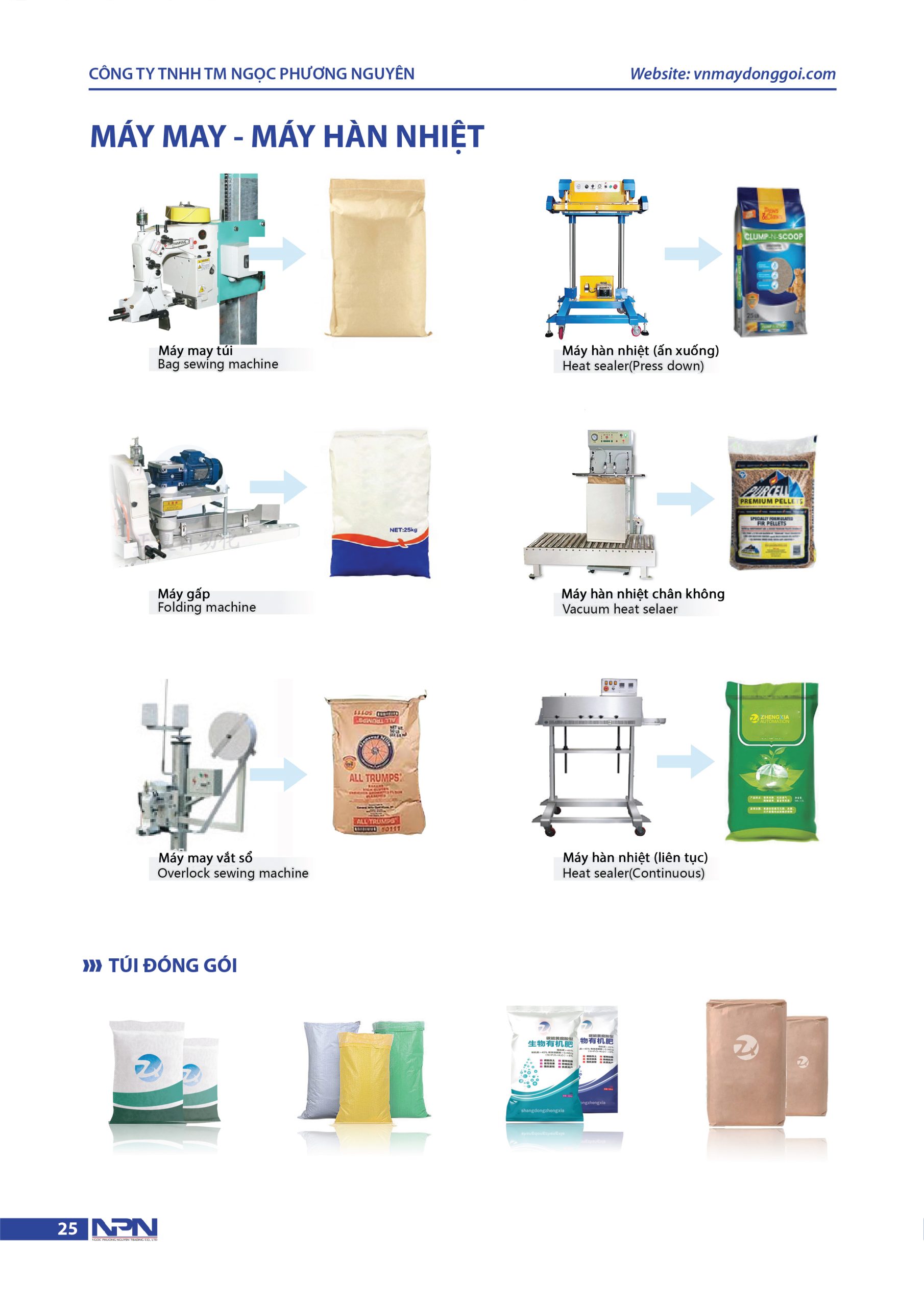 Catalog máy đóng bao và robot xếp hàng